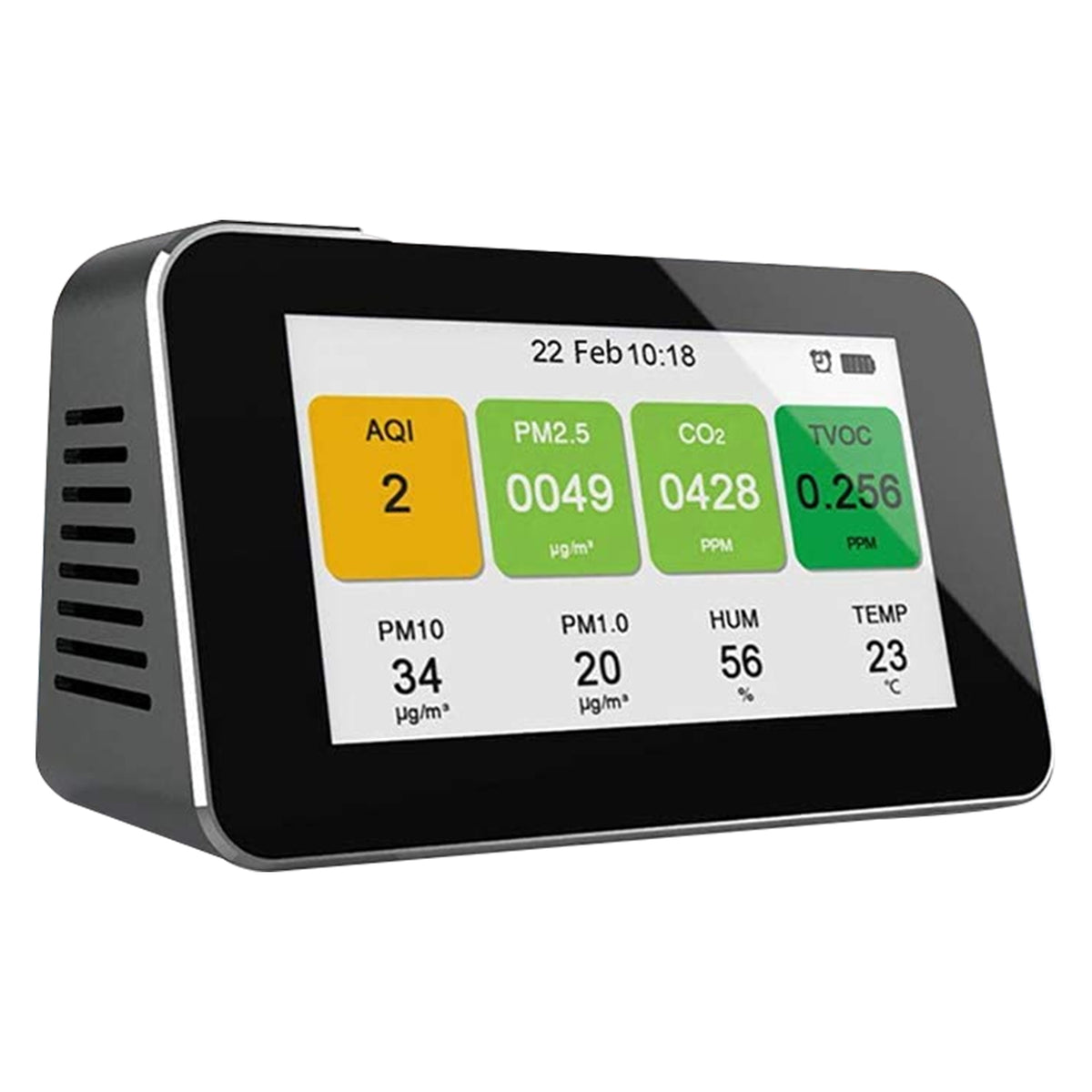 Air Quality Monitor, 空気品質計 7in1 PM2.5 CO2 TVOC HCHO Air Quality Monitor, 空気品質計 7in1 PM2.5 CO2 TVOC HCHO